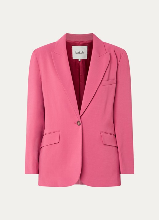 ba&sh Cetty blazer met klepzakken - voorkant 2 donkerroze