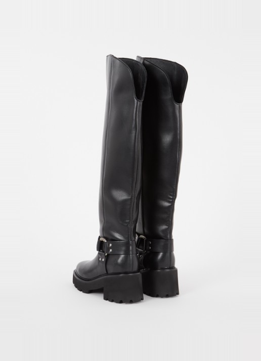 ba&sh Ciker overknee laars met gespdetail - achterkant zwart