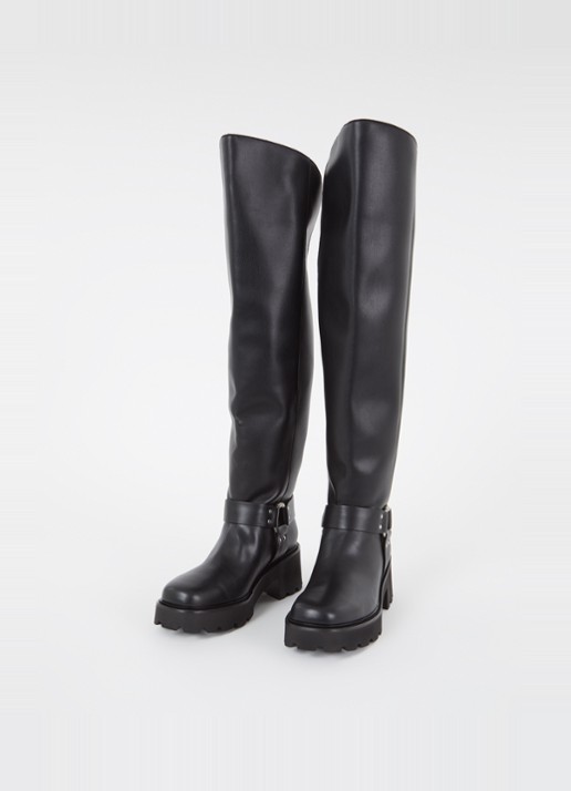 ba&sh Ciker overknee laars met gespdetail - detail 5 zwart