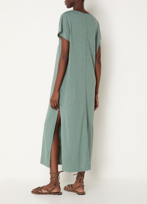ba&sh Civia midi T-shirt jurk met logo - achterkant 4 mint