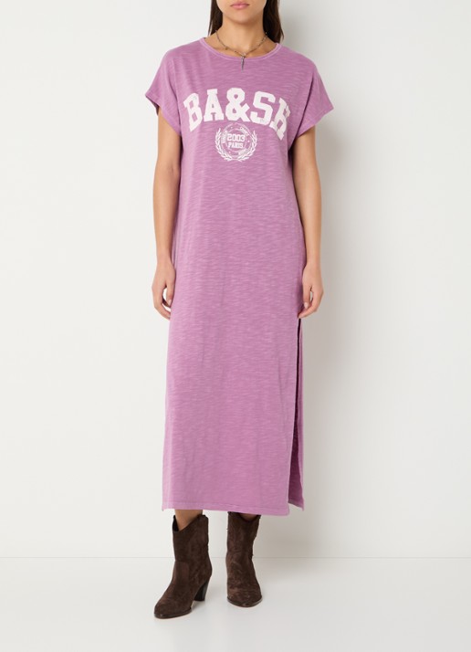 ba&sh Civia midi T-shirt jurk met logo