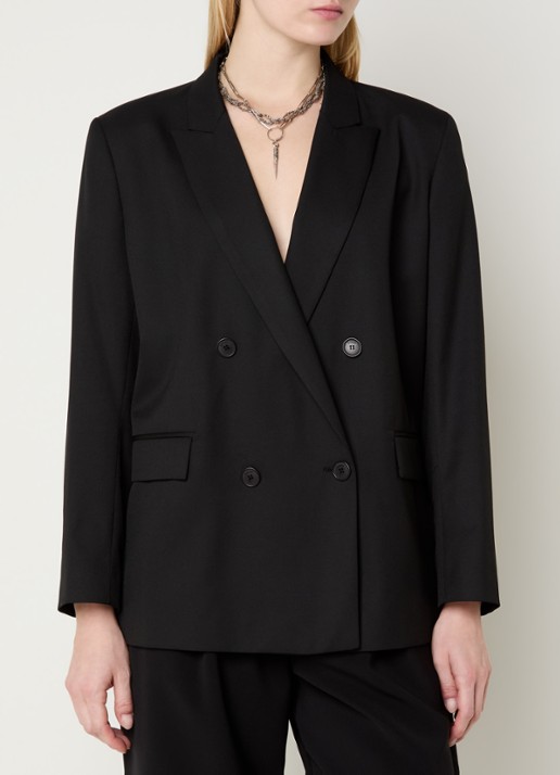 ba&sh Claro blazer in wolblend met klepzakken