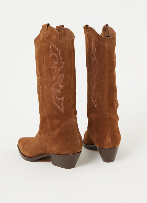 Ba&sh Claurys cowboylaars van suède - detail 3 cognac