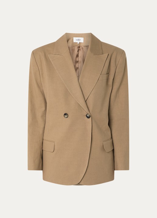 ba&sh Clay getailleerde blazer met klepzakken - voorkant camel