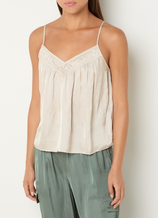 ba&sh Clovis top met spaghetti bandjes en glanzende finish