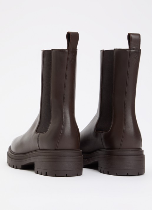 ba&sh Coda chelsea boot van leer - achterkant donkerbruin