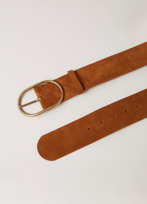 Ba&sh Cole riem van suède - detail 3 bruin