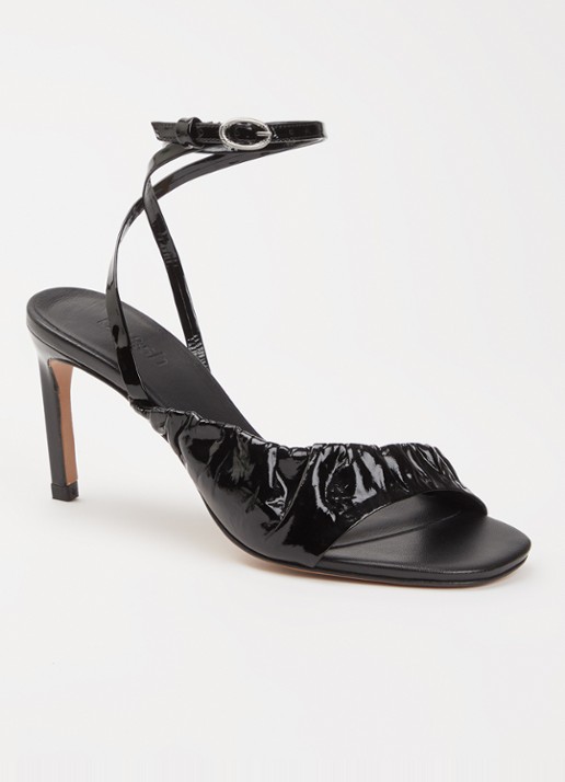 ba&sh Colette sandalette van lamsleer - voorkant 5 zwart