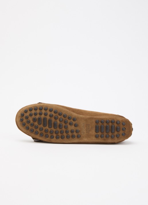 ba&sh Corto mocassin van suède - detail 4 bruin