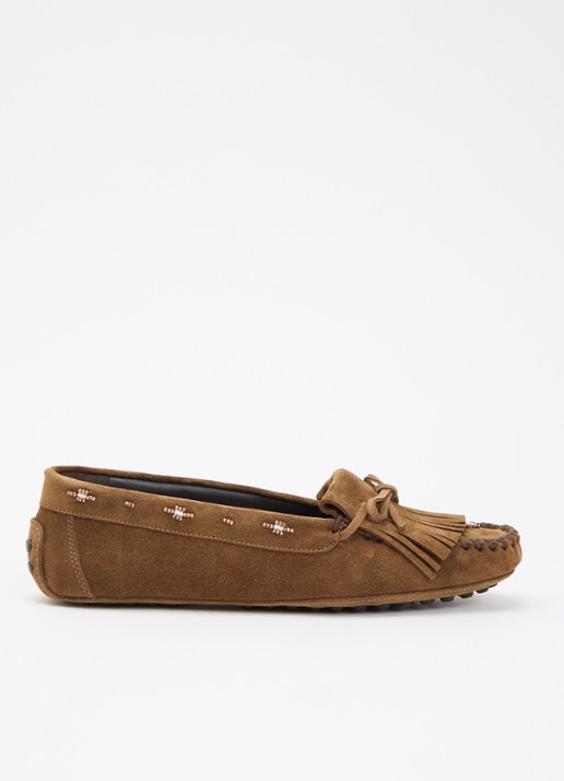 ba&sh Corto mocassin van suède