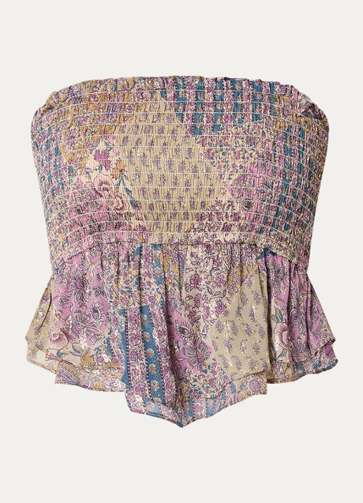 ba&sh Crop top met lurex - voorkant 2 oudroze