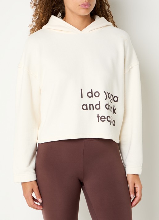 ba&sh Cropped hoodie met print
