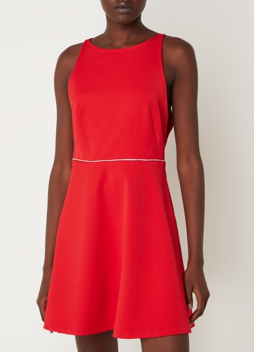 ba&sh Cute mini jurk met strass en rugdecolleté