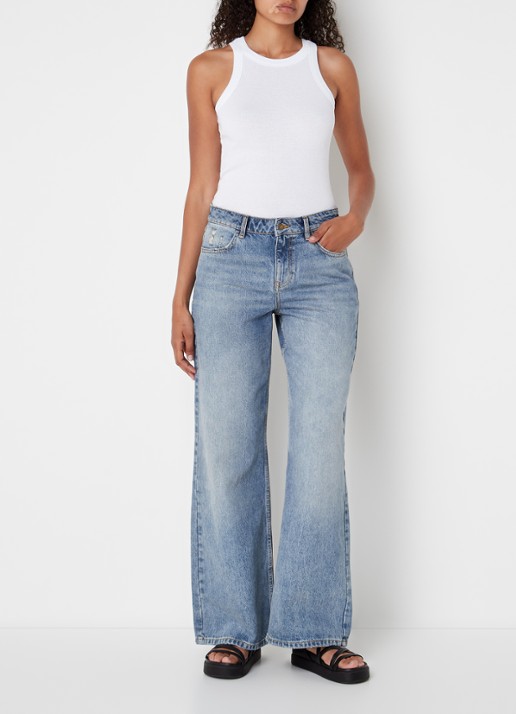 Ba&sh Cynda tanktop met ribstructuur - voorkant 3 wit