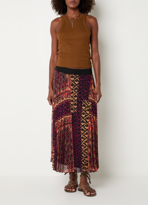 ba&sh Cynda tanktop met ronde hals - voorkant 3 cognac