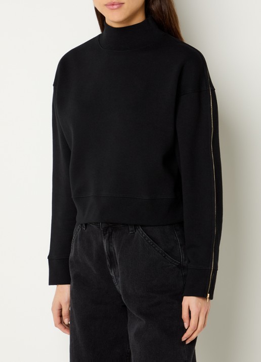 ba&sh Daky sweater met opstaande kraag en ritsdetail
