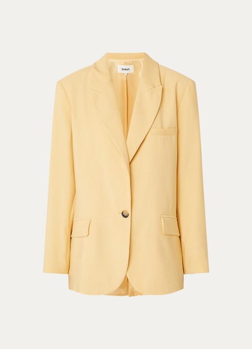 ba&sh Dalena blazer met klepzakken - voorkant 3 geel