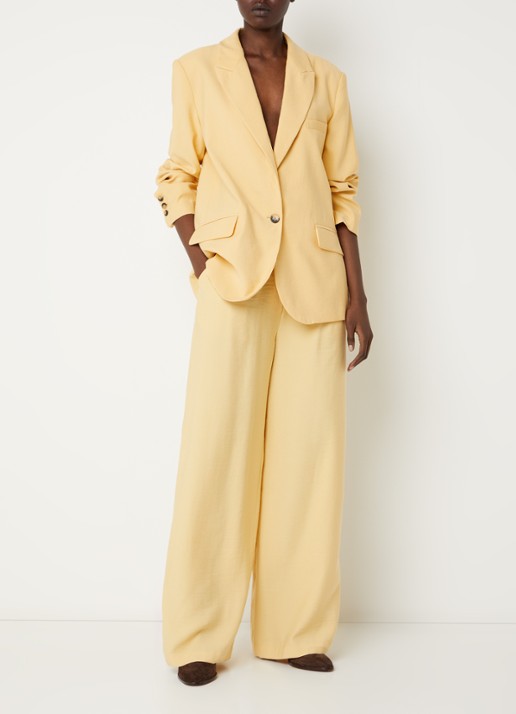 ba&sh Dalena blazer met klepzakken - voorkant 4 geel