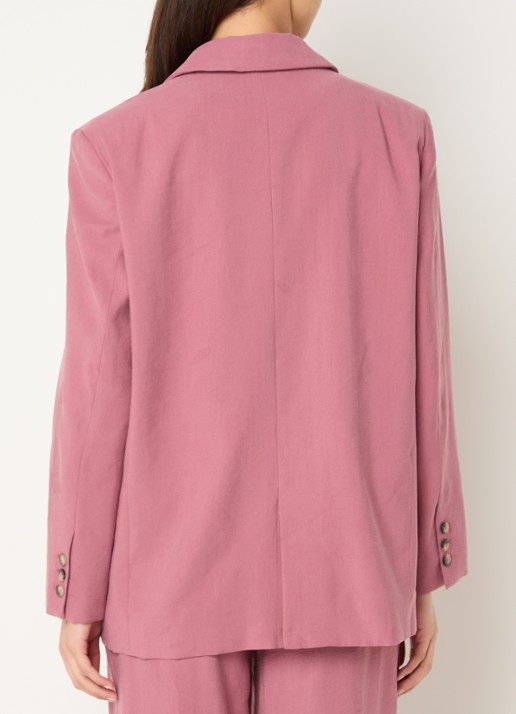 ba&sh Dalena blazer met klepzakken - achterkant roze