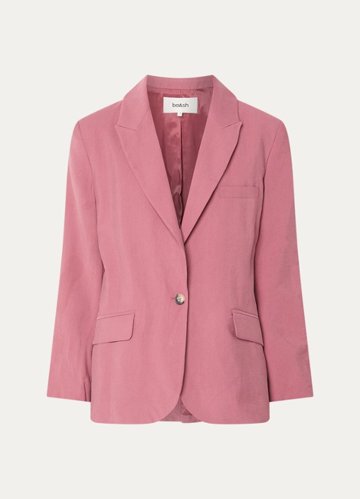 ba&sh Dalena blazer met klepzakken - voorkant 3 roze
