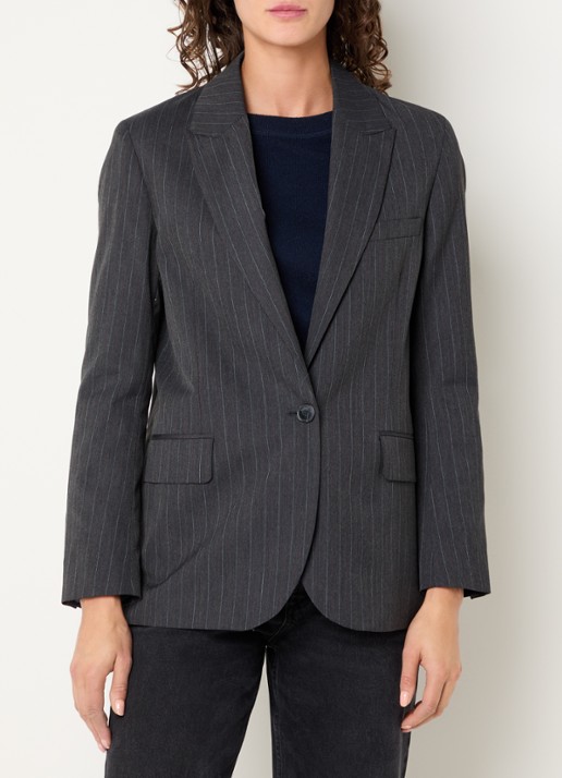 ba&sh Dayne blazer in wolblend met krijtstreep