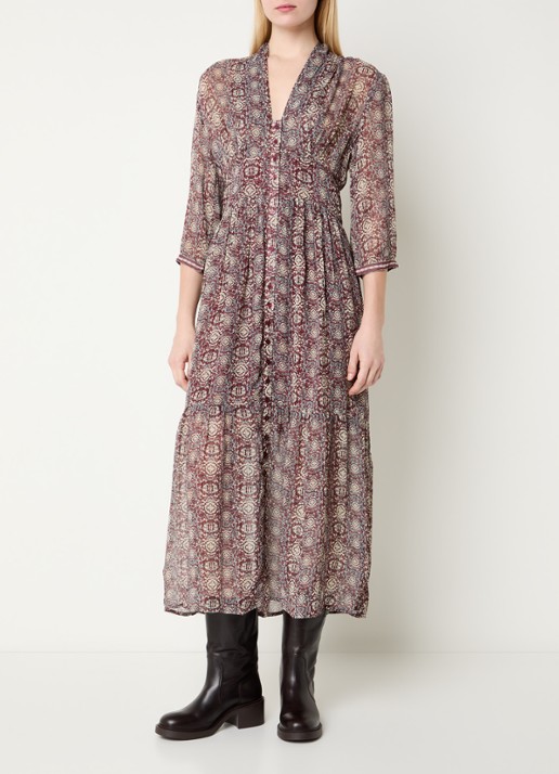 ba&sh Dazzle maxi blousejurk met print
