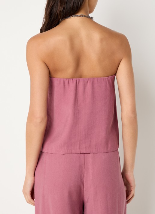 ba&sh Deborah strapless top  - achterkant roze
