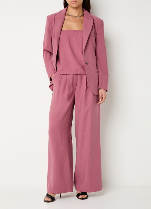 ba&sh Deborah strapless top  - voorkant 3 roze