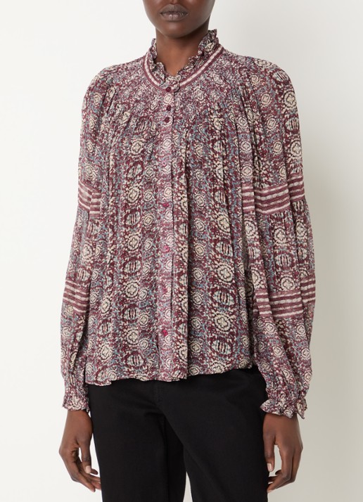 ba&sh Denna tuniek met print en V-hals