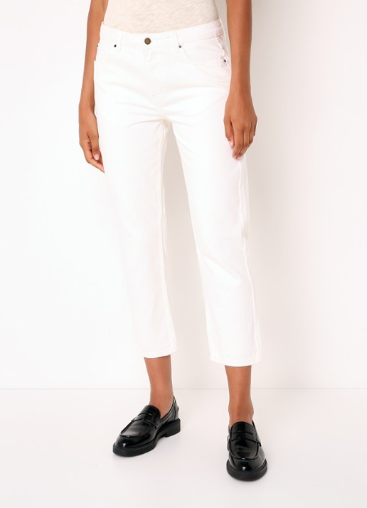 ba&sh Devon high waist cropped straight leg jeans met gekleurde wassing