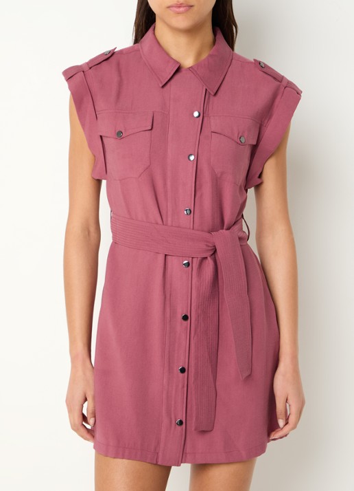 ba&sh Diala mini blousejurk met ceintuur