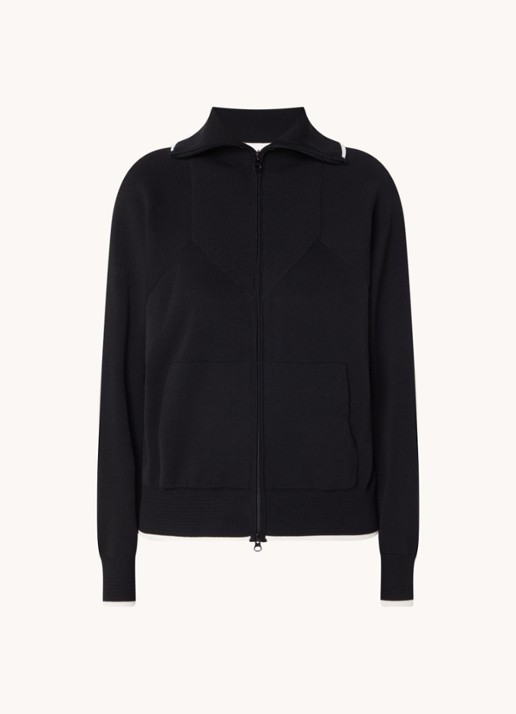ba&sh Dimo fijngebreid vest met steekzakken - voorkant 2 zwart