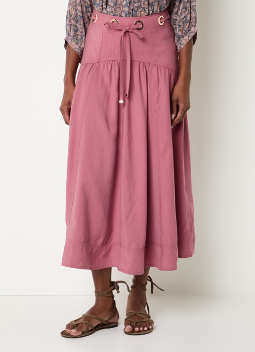 ba&sh Donia midi rok met strikceintuur