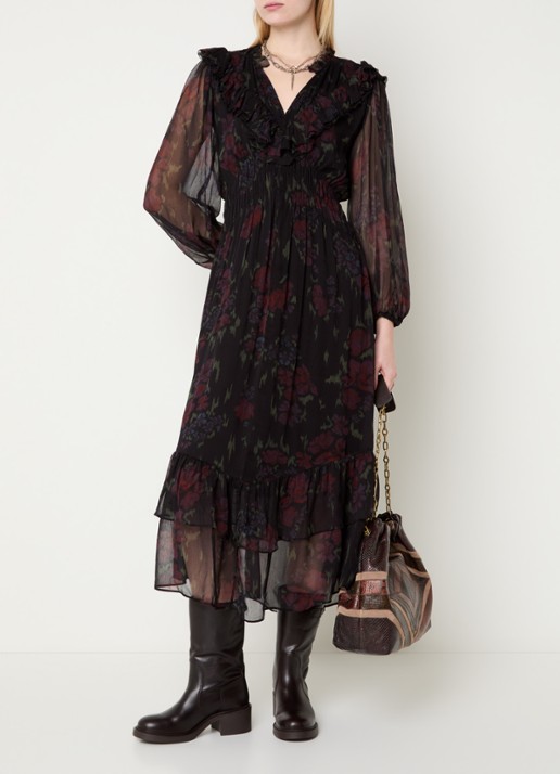 ba&sh Dova maxi jurk met volant en print