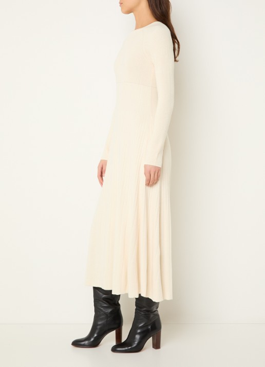 ba&sh Elise grofgebreide midi jurk in wolblend