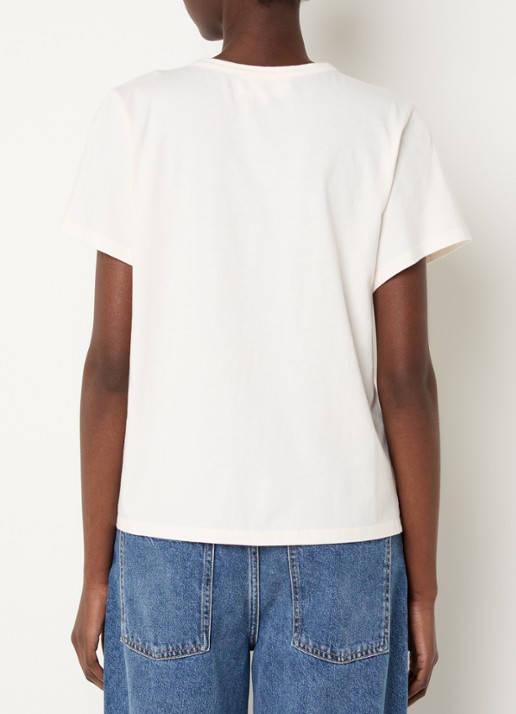ba&sh Elmer T-shirt met sierknopen - achterkant gebroken wit
