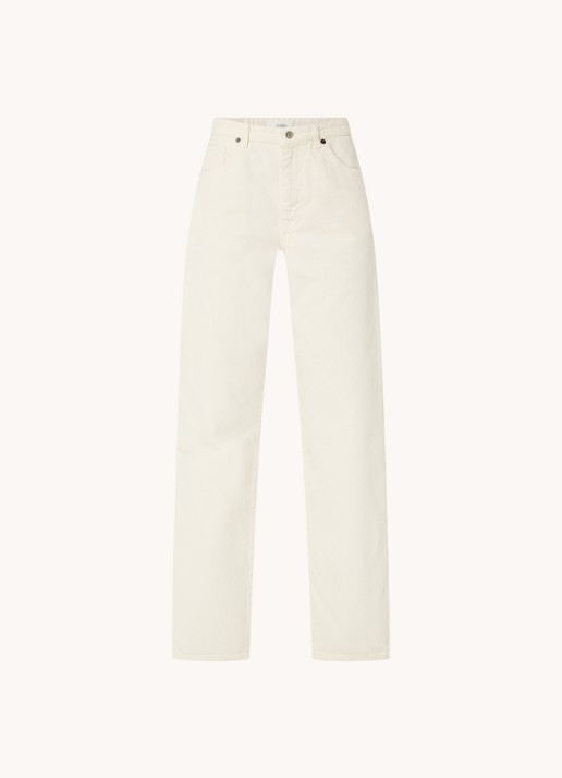 ba&sh Erell high waist straight leg jeans met gekleurde wassing - voorkant gebroken wit