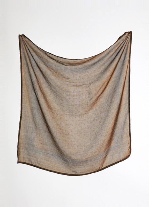 ba&sh Fary sjaal met paisley dessin 90 x 90 cm - detail khaki