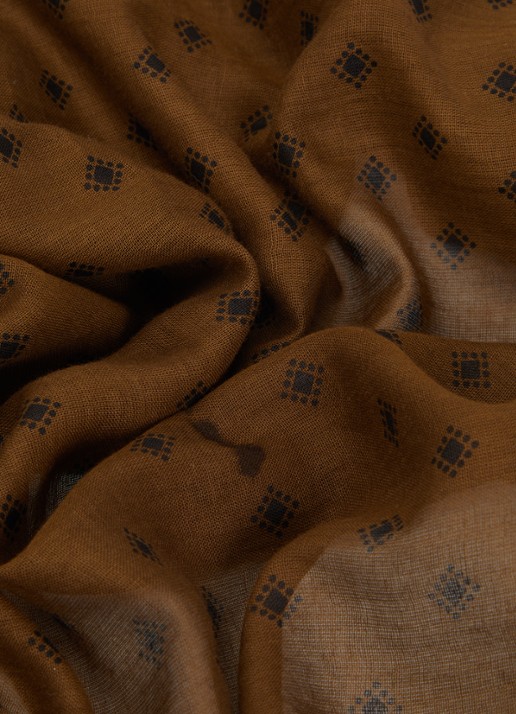 ba&sh Fary sjaal met paisley dessin 90 x 90 cm - detail 2 khaki