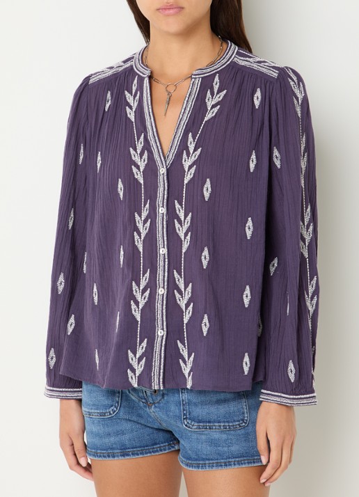 ba&sh Fedora blouse met borduring