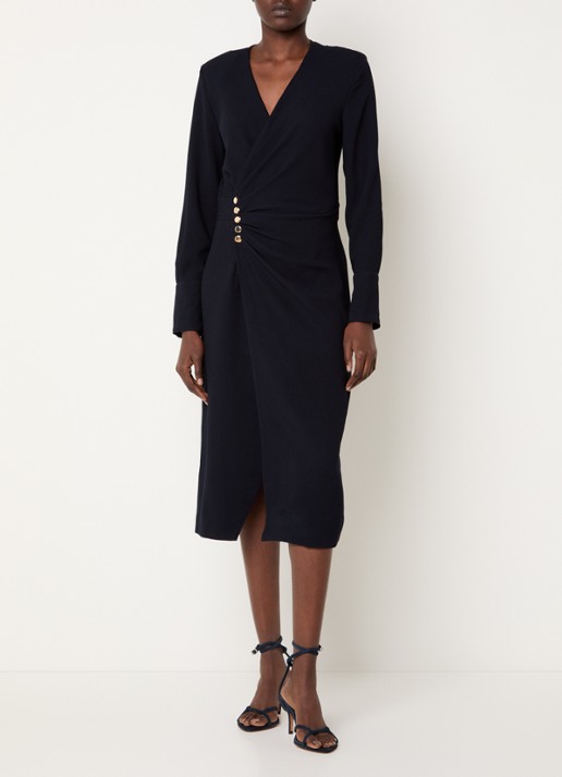ba&sh Fiji midi jurk met split en V-hals