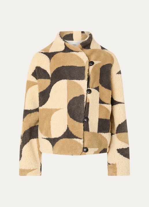 ba&sh Futura jack van teddy met print - voorkant 3 creme