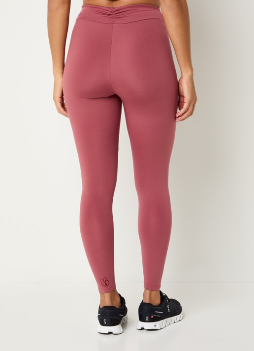 ba&sh Gabou high waist trainingslegging met logo - achterkant cranberryrood