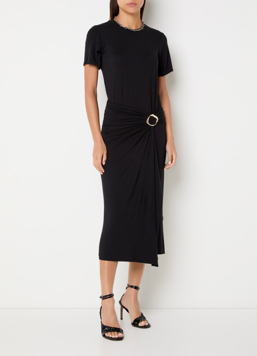 ba&sh Galtea asymmetrische midi jurk van jersey met split