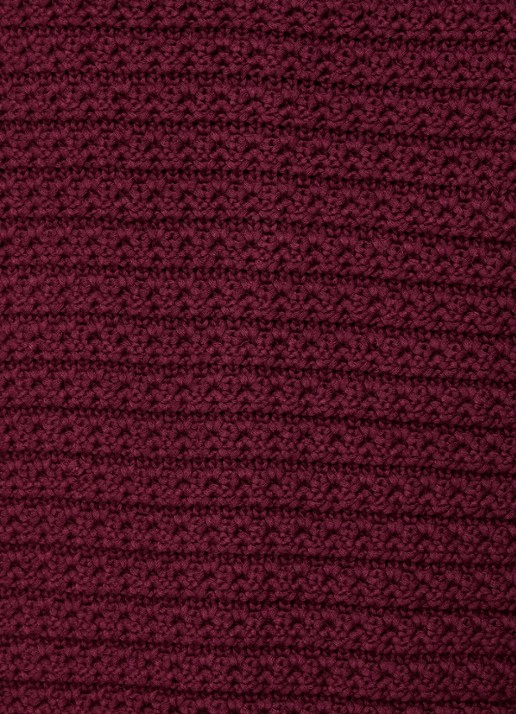 ba&sh Gaspard grofgebreid vest met opgestikte zakken - detail 4 cranberryrood