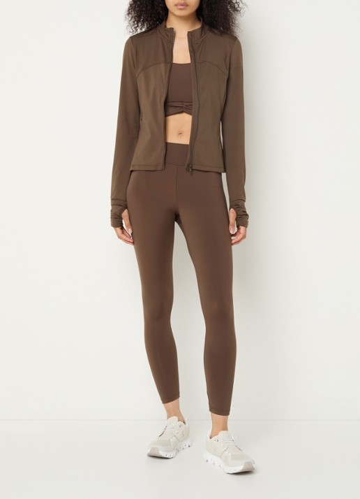 ba&sh Gladys sweatvest met ritszakken - voorkant 2 bruin