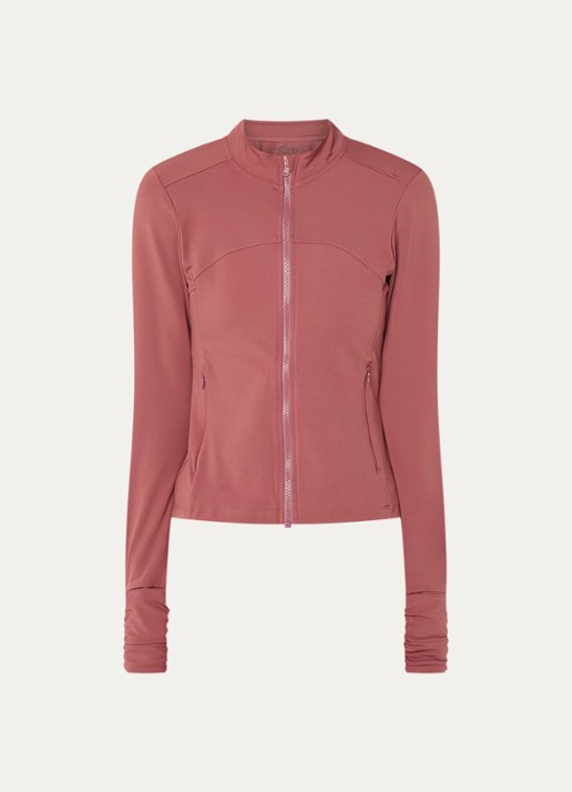ba&sh Gladys sweatvest met ritszakken - voorkant 3 donkerroze