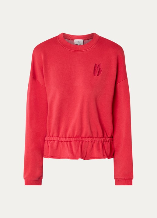 ba&sh Gretta sweater met borduring - voorkant rood