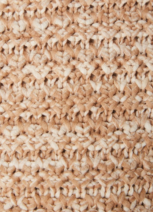 ba&sh Guspa grofgebreid vest met gemêleerd dessin - detail 5 beige