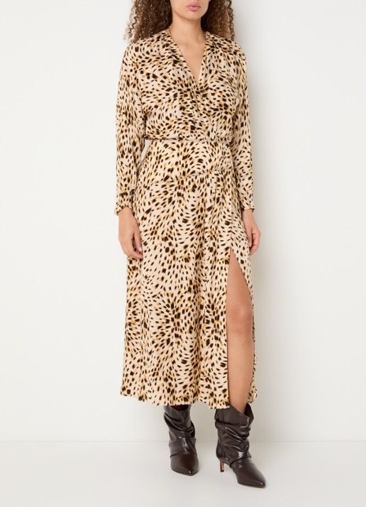 ba&sh Hamy maxi jurk met dierenprint en split